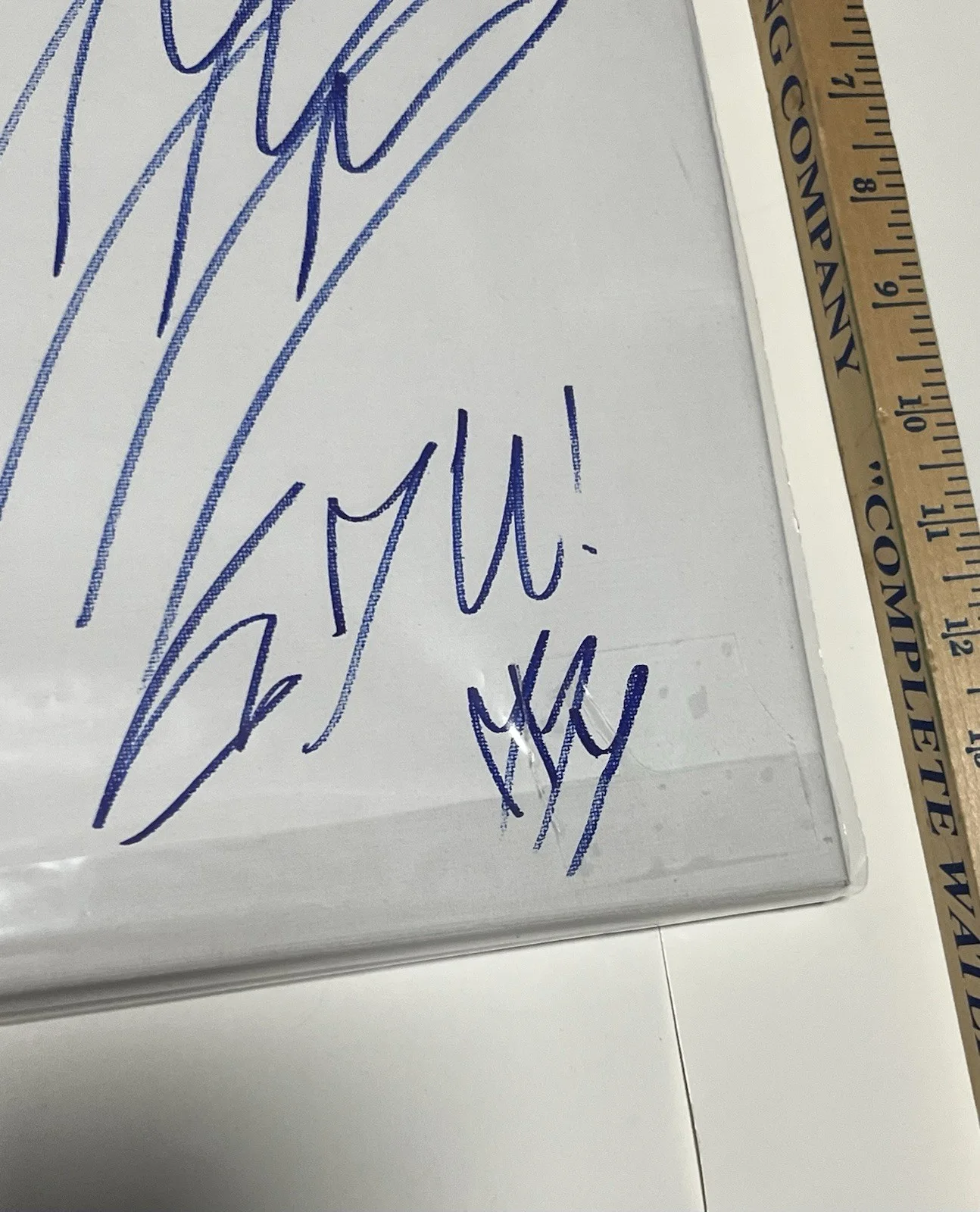 Post Malone signed Artist Canvas HUGE Autograph Beckett w/ I ❤️ U Sketch RARE, image 4