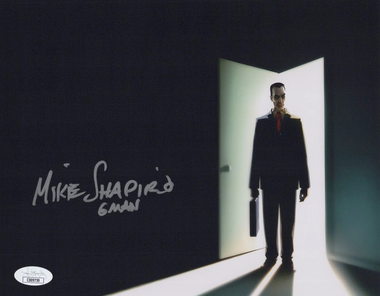 Mike Shapiro — Mike Shapiro Signed 8x10 Half Life 2 G-Man Autograph Photo Valve JSA COA