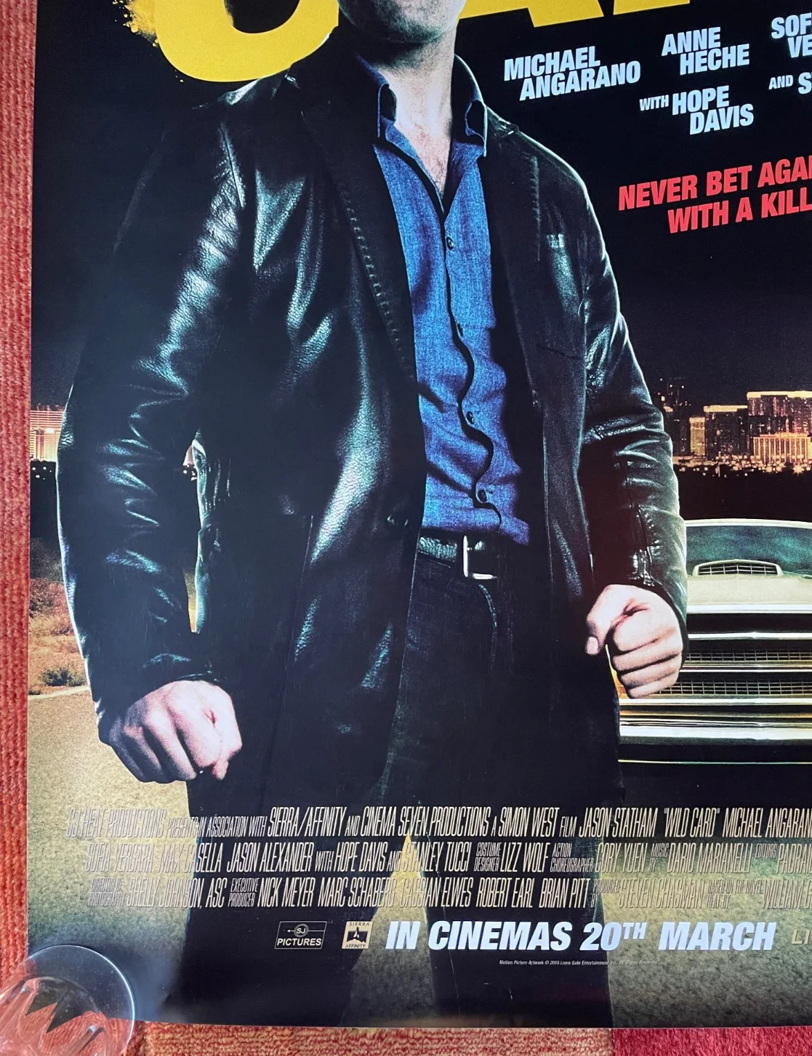 WILD CARD (2015) Original UK Advance One Sheet Movie Film Poster Jason Statham, изображение 4