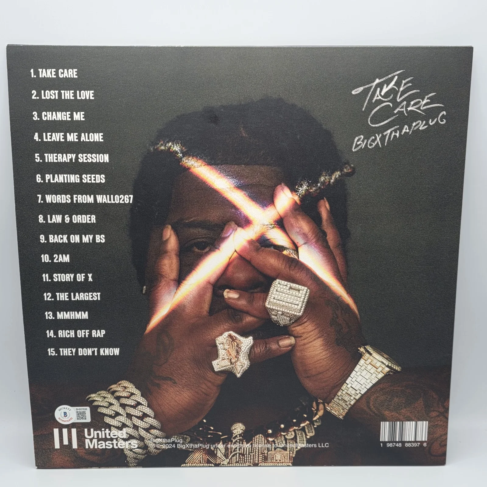 Bigxthaplug Rapper Country Star Signed Take Care Vinyl BAS The Largest, image 4