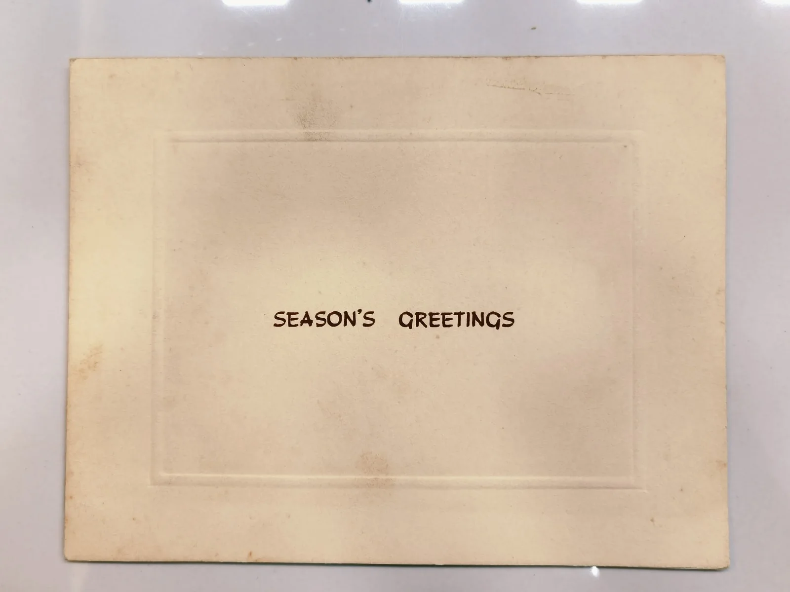 SUNIL DUTT, NARGIS — Original Vintage photo autograph SUNIL DUTT NARGIS & Family New year greet card, изображение 3