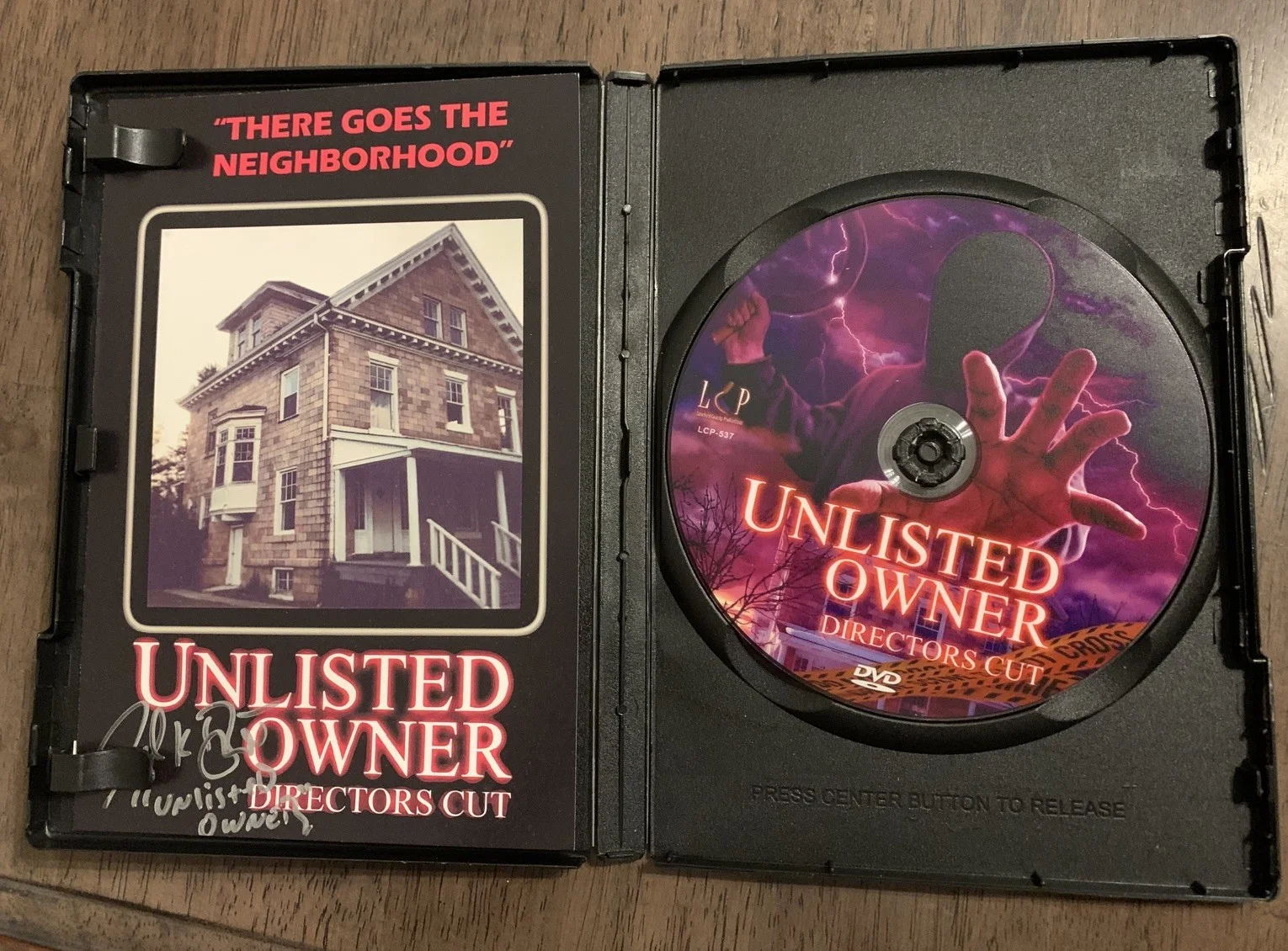 Unlisted Owner Directors Cut DVD Autographed By Actor Jed Brian, image 2