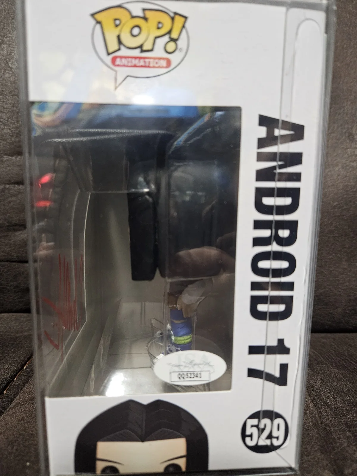 CHUCK HUBER — CHUCK HUBER Signed Autographed ANDROID 17 Funko Pop #547 DRAGON BALL TriStar COA, изображение 2