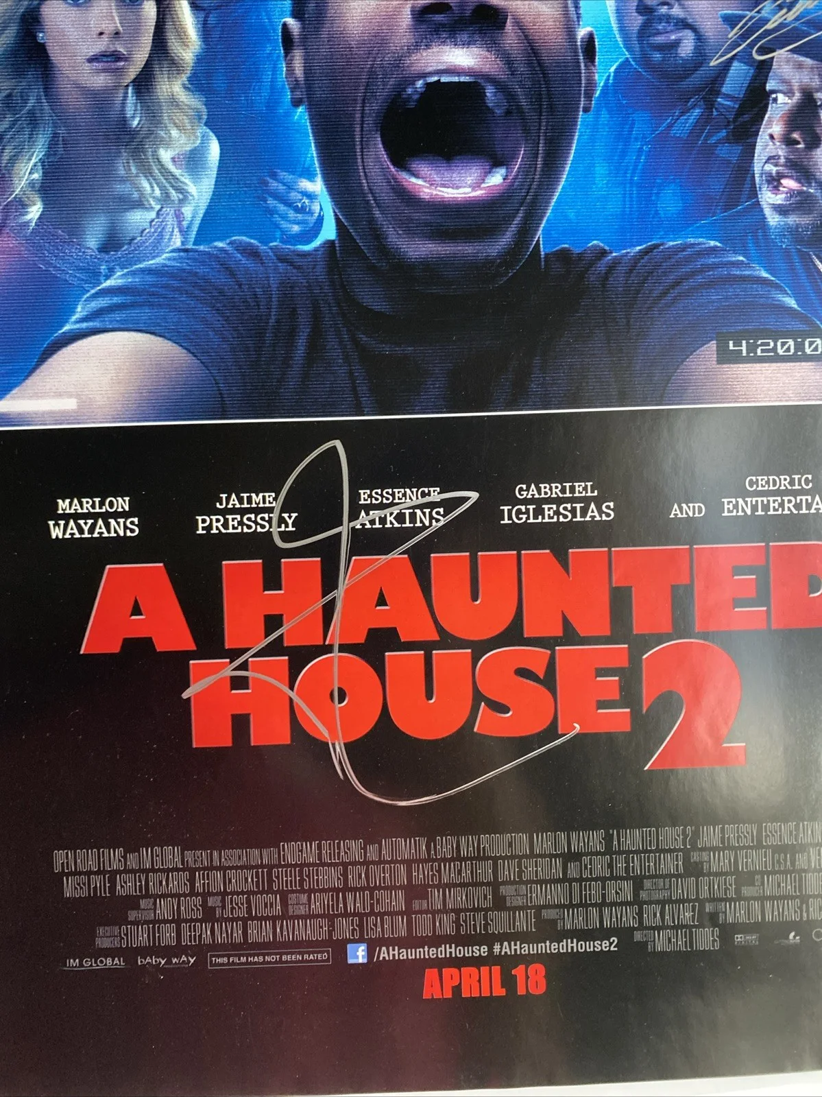 MARLON WAYANS A Haunted House 2 Autographed Signed Movie Theater Poster COA, image 2