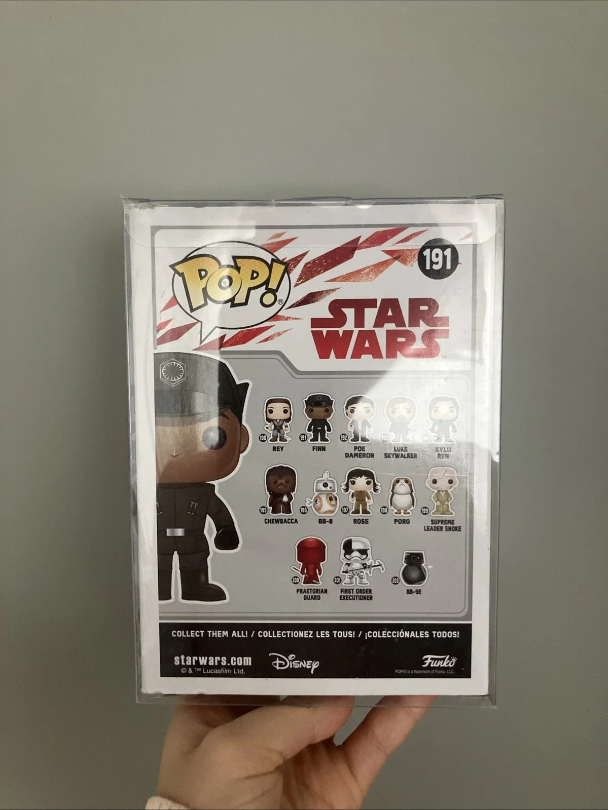 Signed Funko Pop Finn Star Wars John Boyega Autograph Protective Box #191, изображение 4