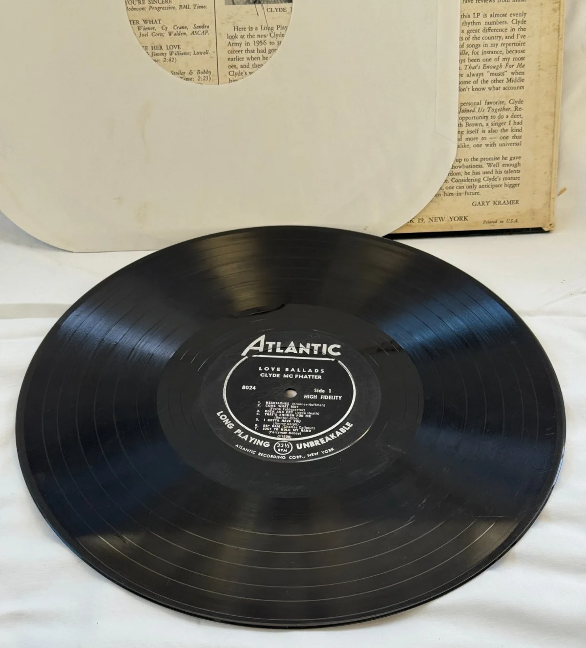 Clyde McPhatter - Signed Love Ballads Vinyl Cover w/ Record, изображение 4