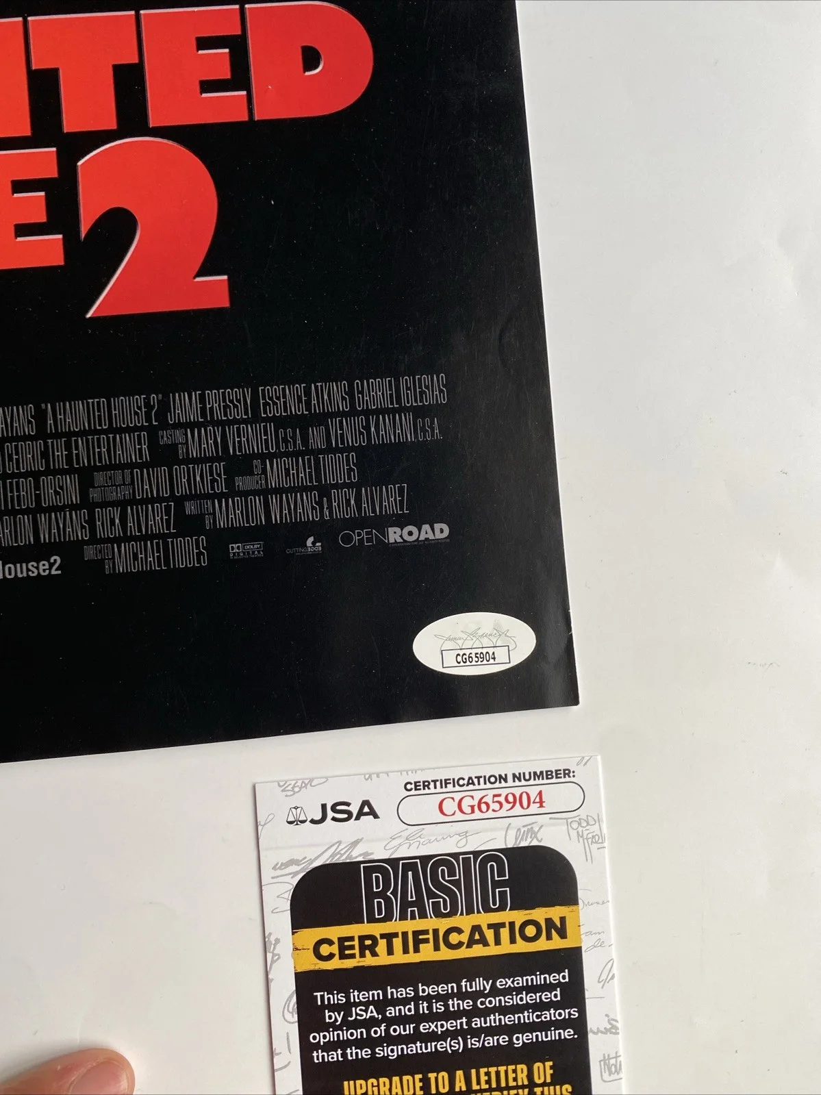 CEDRIC THE ENTERTAINER A Haunted House 2 Autographed Signed Movie Poster COA, изображение 3