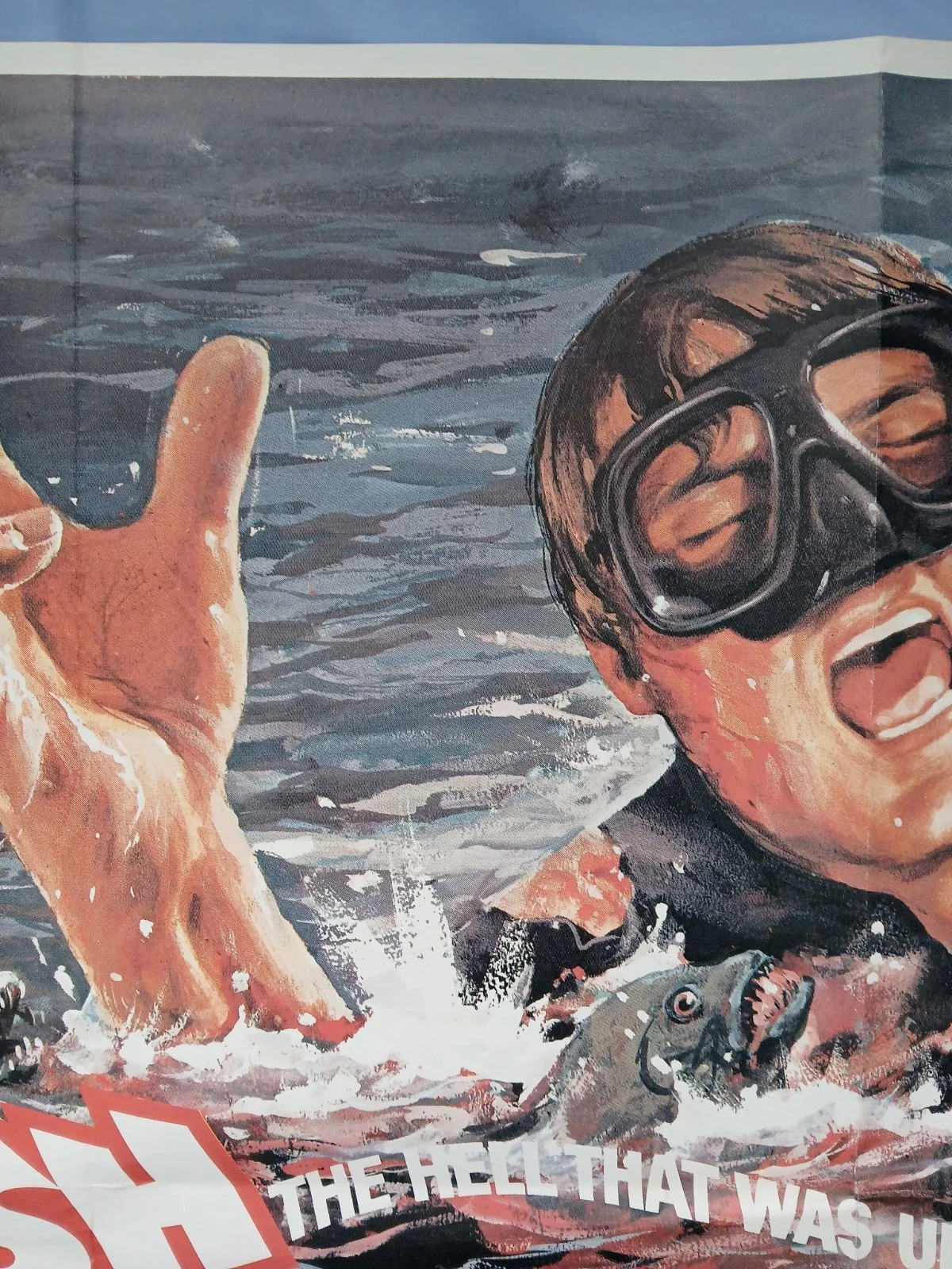 KILLER FISH (1979) original UK quad poster - Lee Majors piranha horror, изображение 4