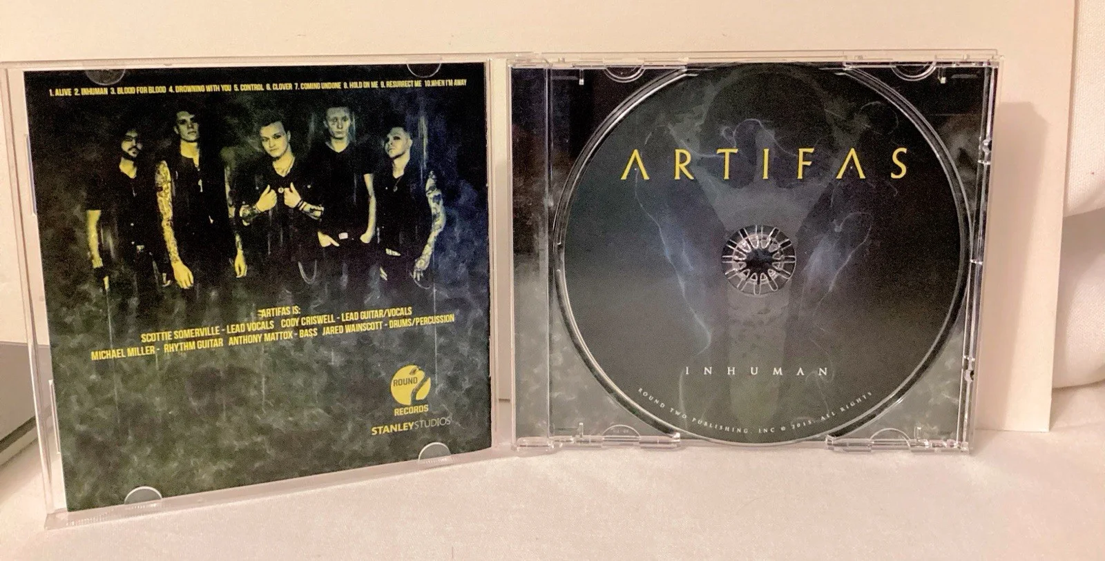 ARTIFAS IN HUMAN Authentic Band Signatures CD Rare Signed, image 2