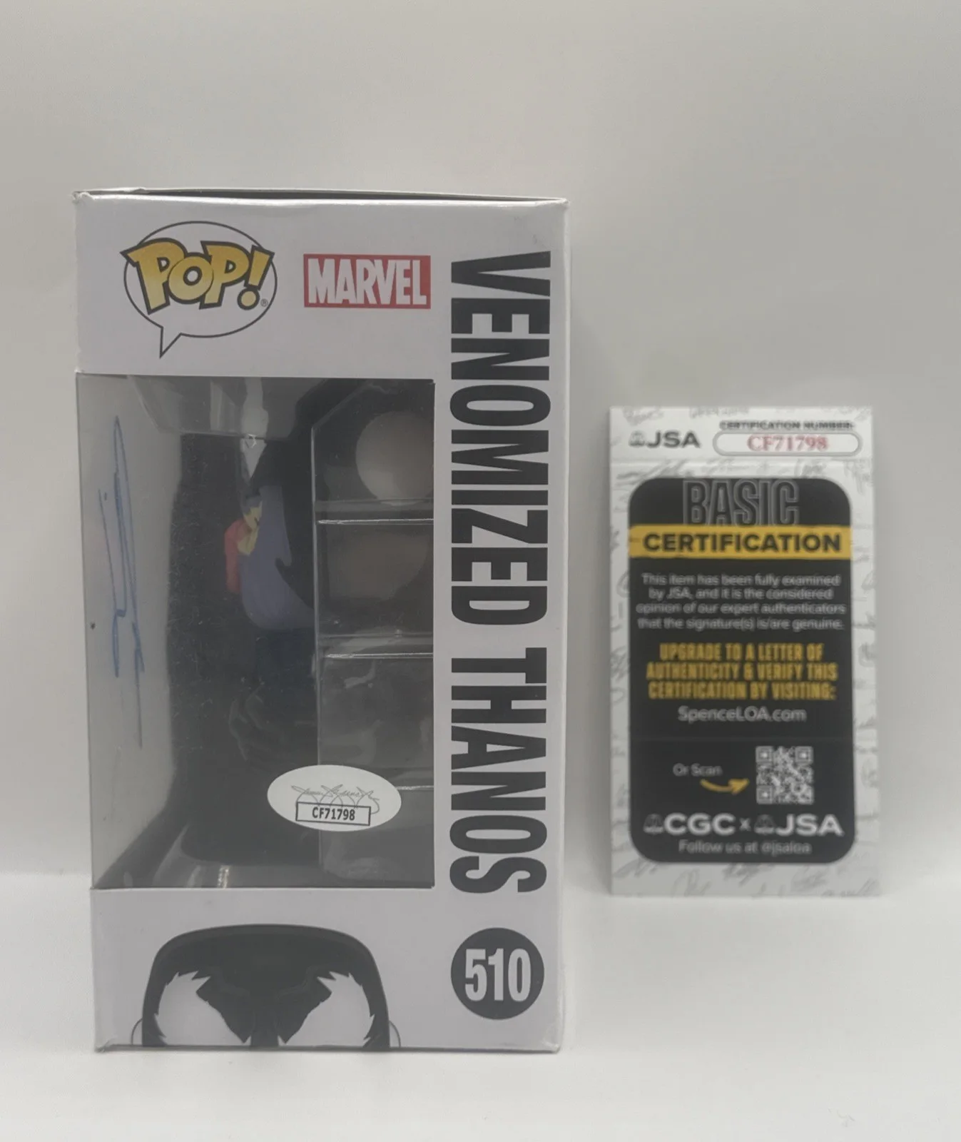 JOSH BROLIN SIGNED FUNKO POP VENOMIZED AUTOGRAPH JSA COA AUTH MARVEL 510, image 2