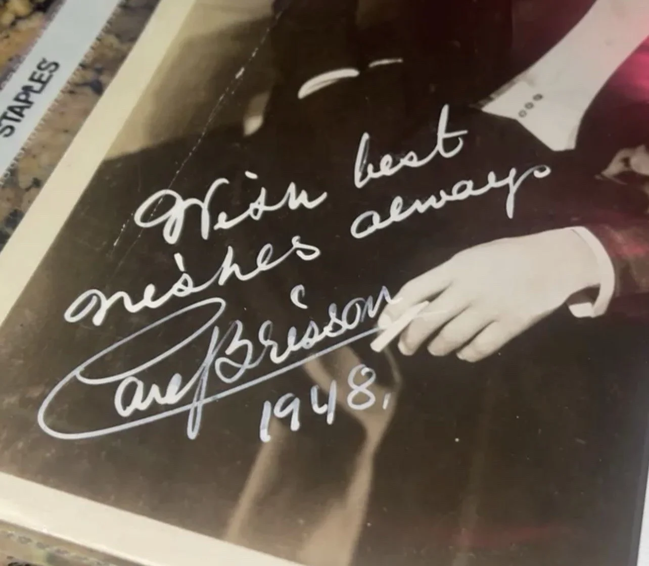 BAS COA Carl Brisson 1948 Signed Danish Actor Alfred Hitchcock 8x10 Photo, image 2