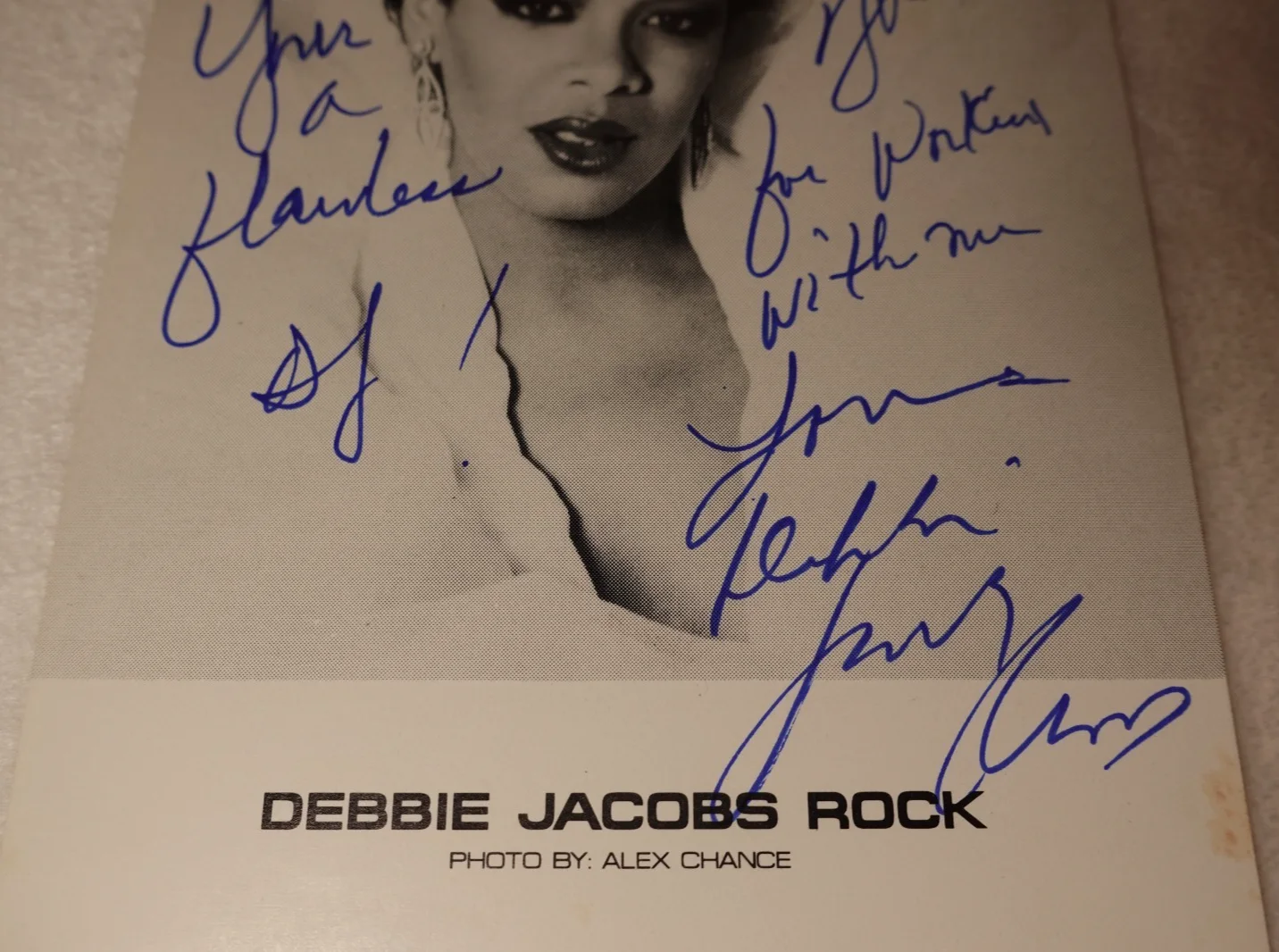 Debbie Jacobs Rock SIGNED Disco Dance Singer Original Promo Photo, image 4