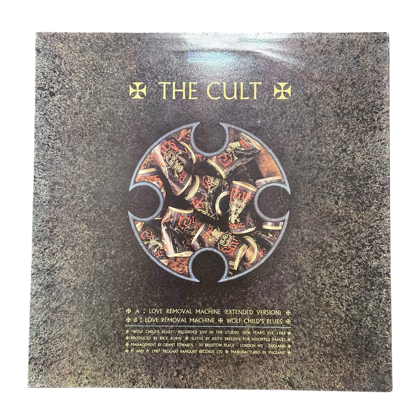 The Cult Ian Astbury Billy Duffy Signed Love Removal Machine Vinyl Album, изображение 5