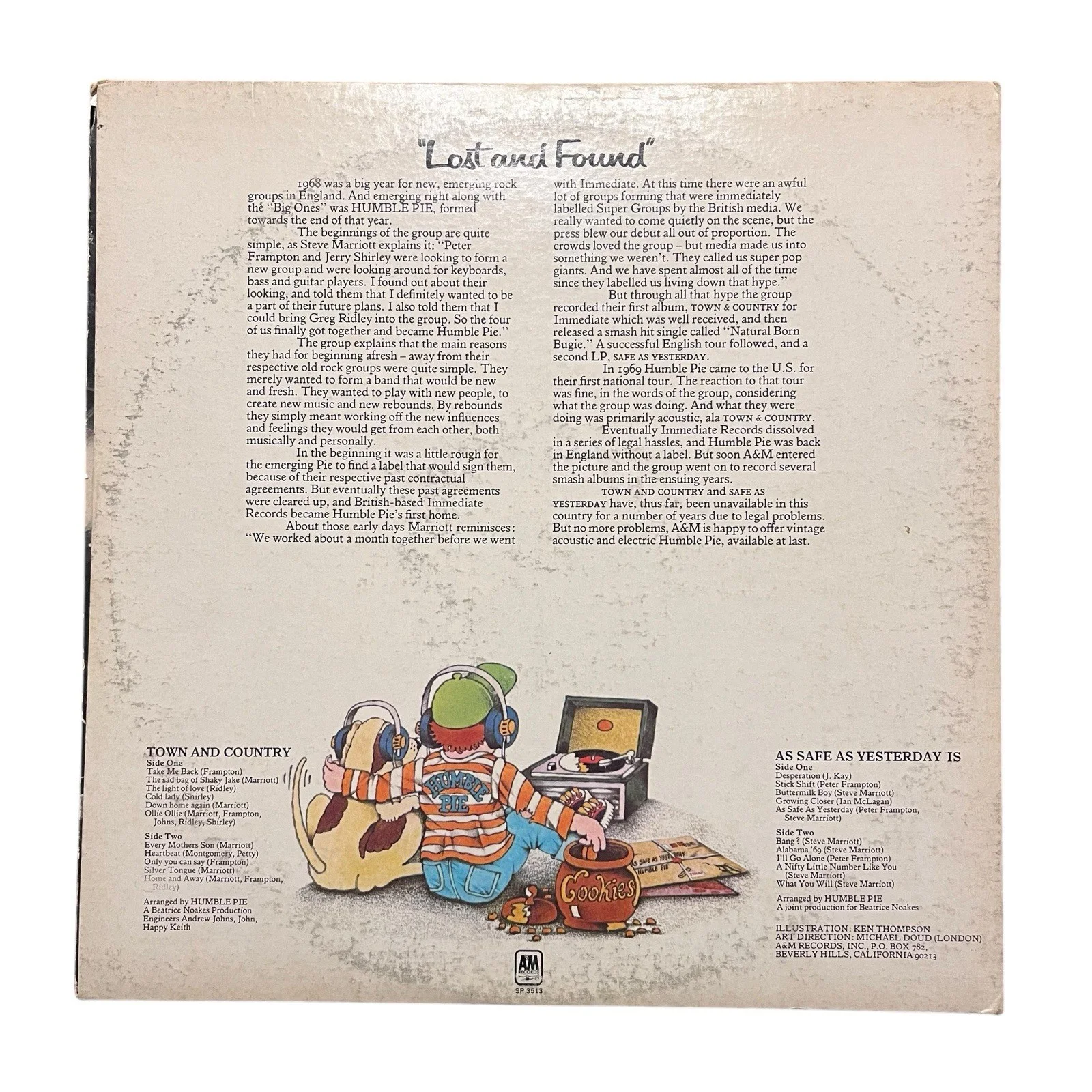 Peter Frampton Signed Autographed Humble Pie Lost And Found Vinyl Album, image 3