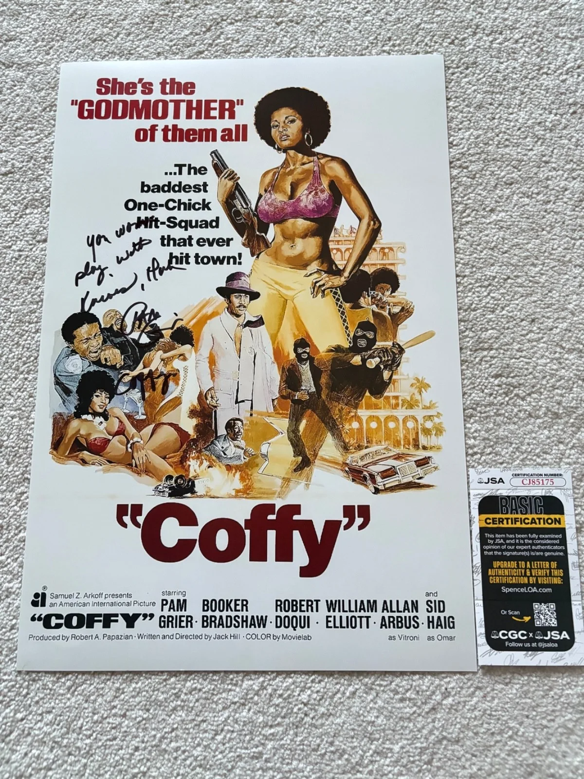 Pam Grier — Pam Grier signed photo 12X18 exact proof JSA COA autographed Coffy, image 2