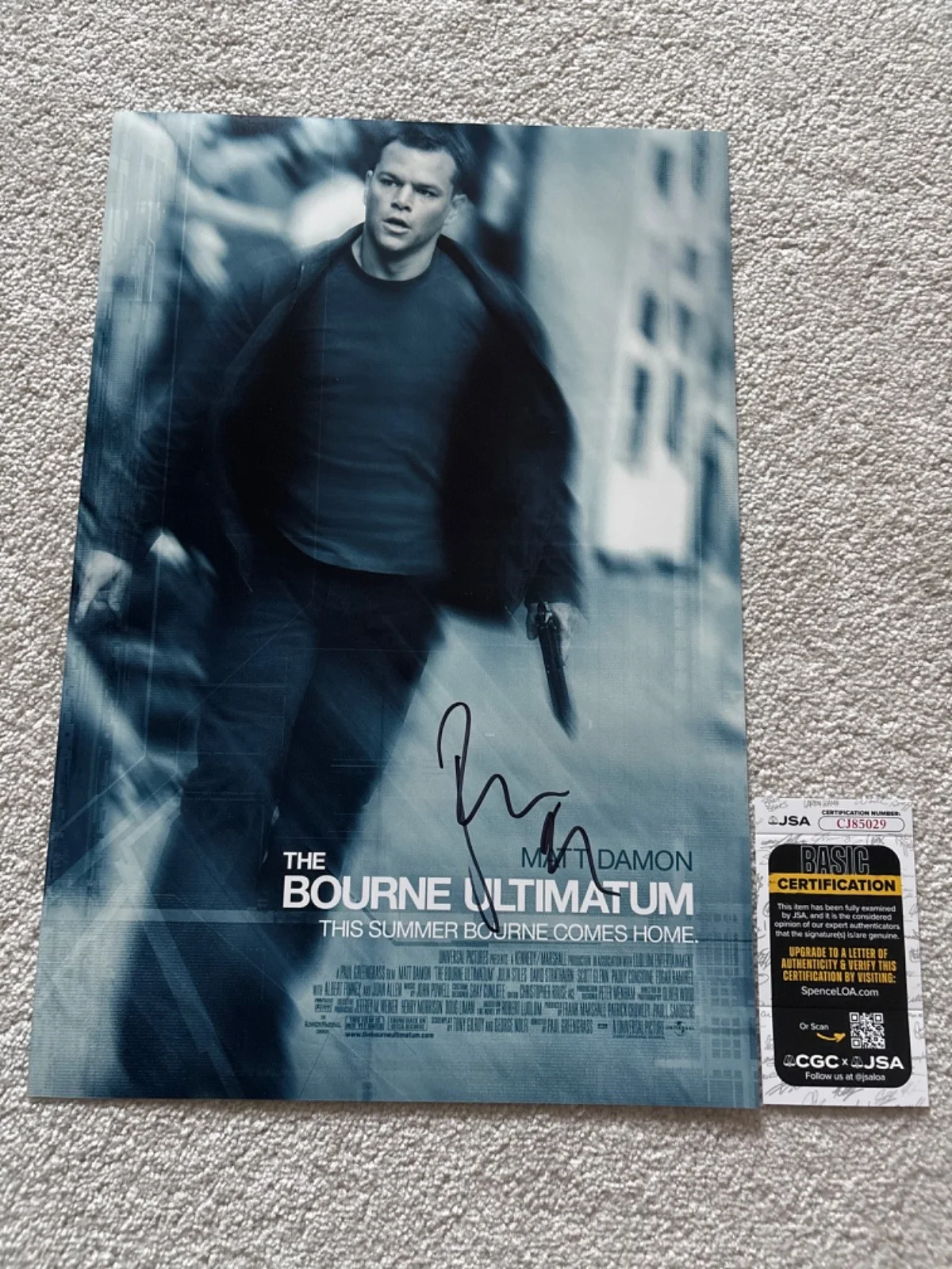Paul Greengrass — Paul Greengrass signed photo 12X18 exact proof JSA COA auto Bourne Ultimatum, изображение 2