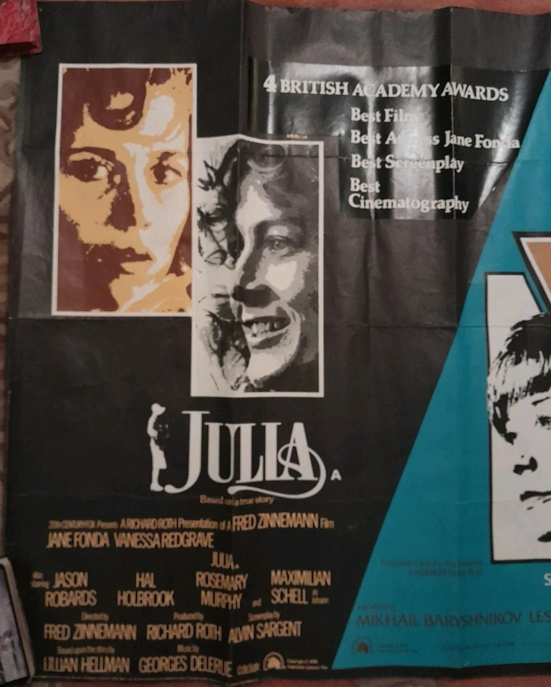 Vintage UK Quad Double Film Poster Julia & The Turning Point 1983, изображение 2