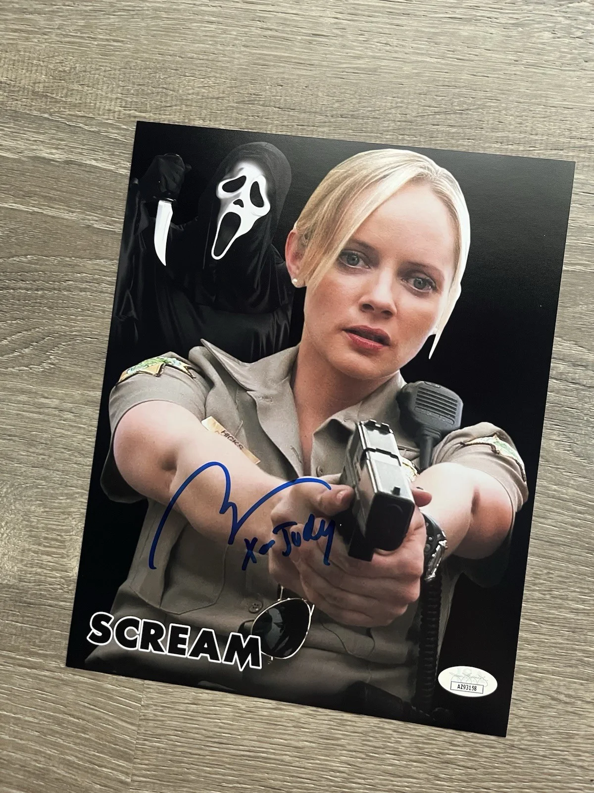 Marley Shelton — Marley Shelton Signed Scream 8x10 Photo JSA COA Deputy Judy Hicks Ghostface, image 4