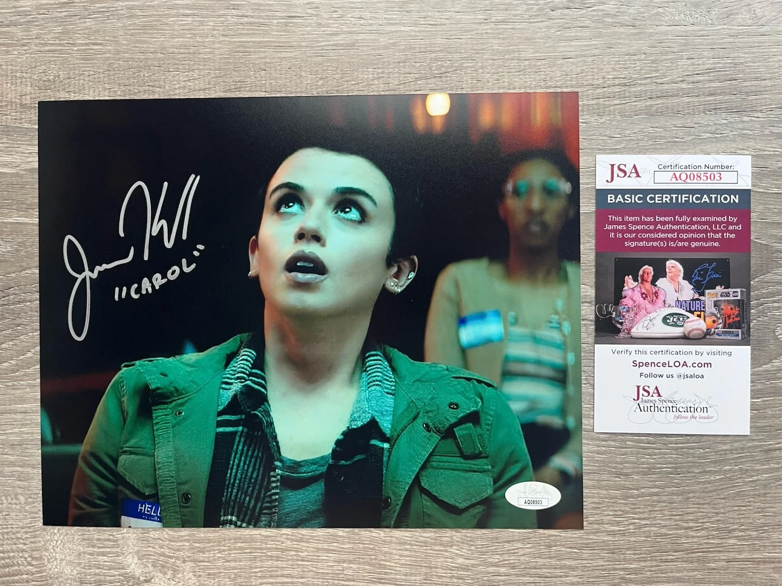 Jenna Kanell — Jenna Kanell Signed Renfield 8x10 Photo JSA COA Carol Nicolas Cage Terrifier