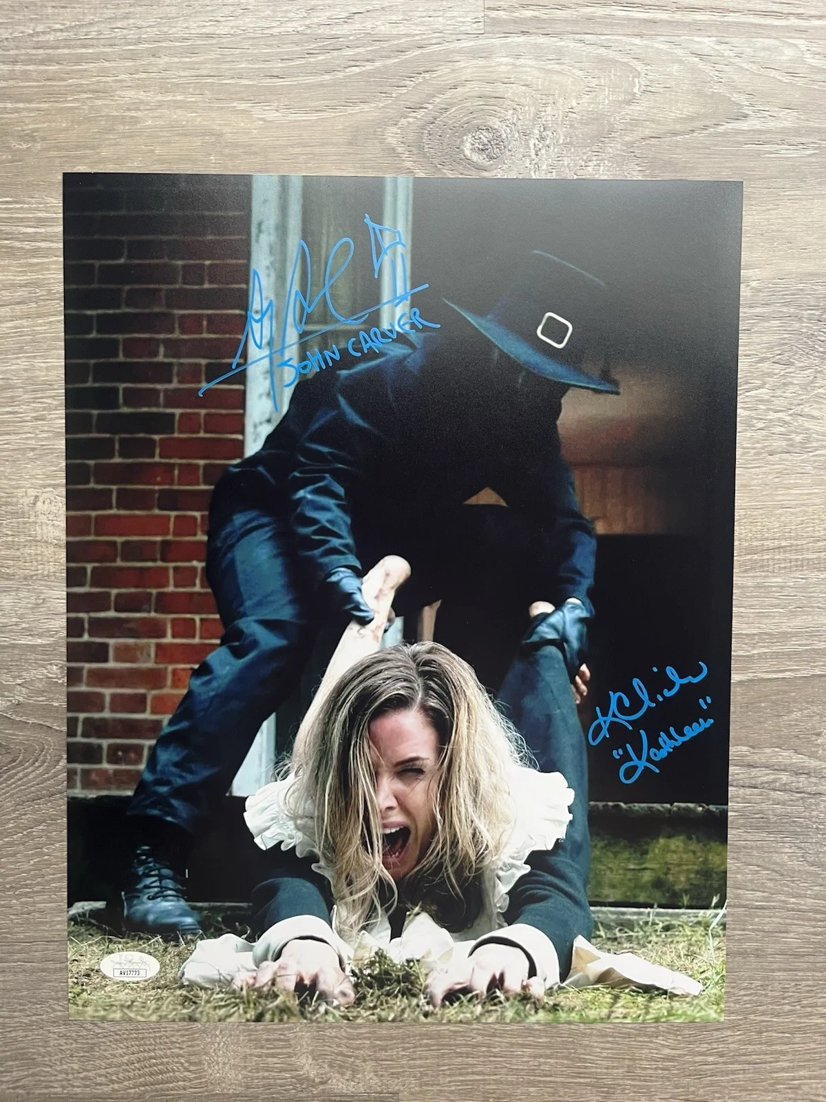Karen Cliche Alex Armbruster Signed Thanksgiving 11x14 Photo JSA COA John Carver, изображение 2