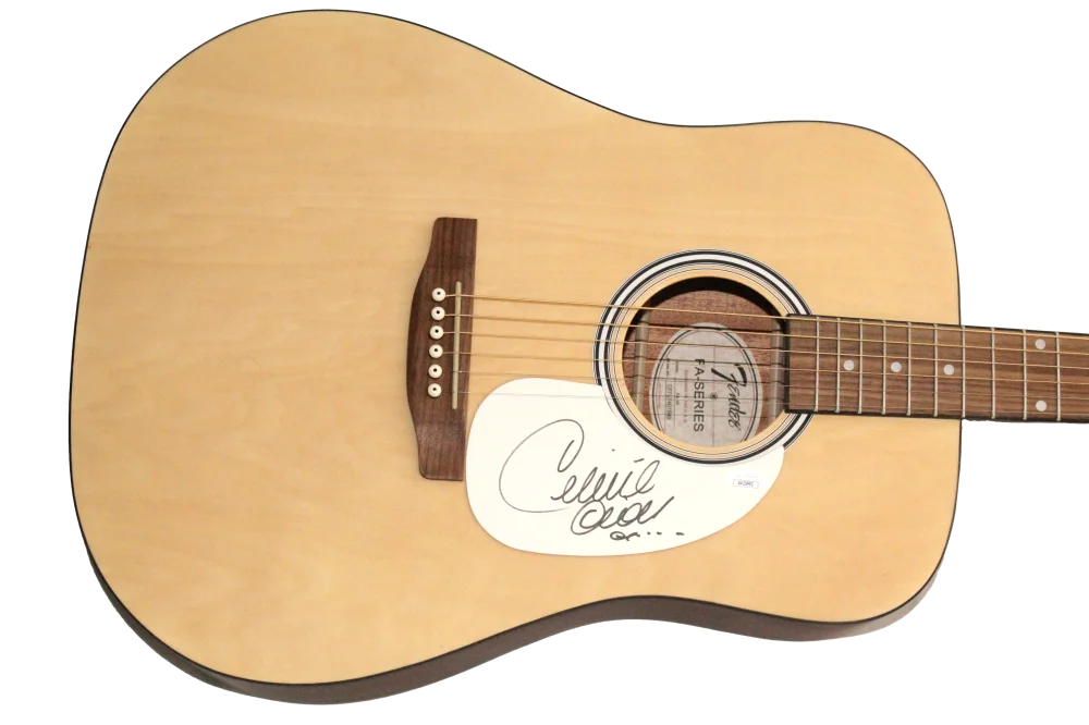 Celine Dion — Celine Dion Signed Autograph Fender Acoustic Guitar - Falling into You JSA COA