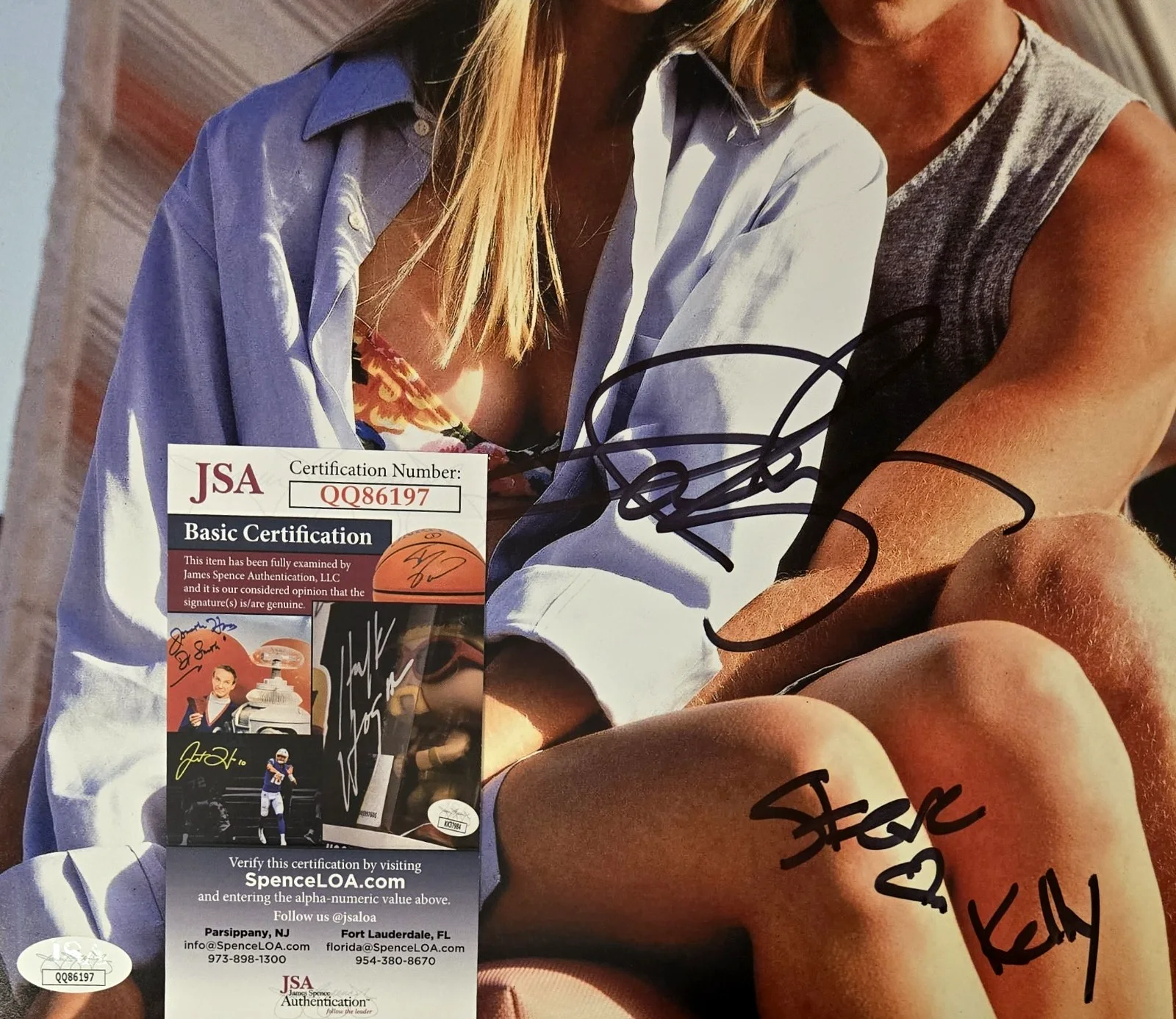 IAN ZIERING — Ian Ziering Signed Photo 90210 Autograph Steve Sanders 11x14 JSA COA 197, изображение 2