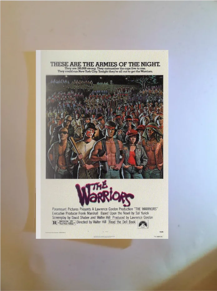 "The Warriors" 1979 US One Sheet Film Poster Stylish Modern Art Postcard, изображение 2