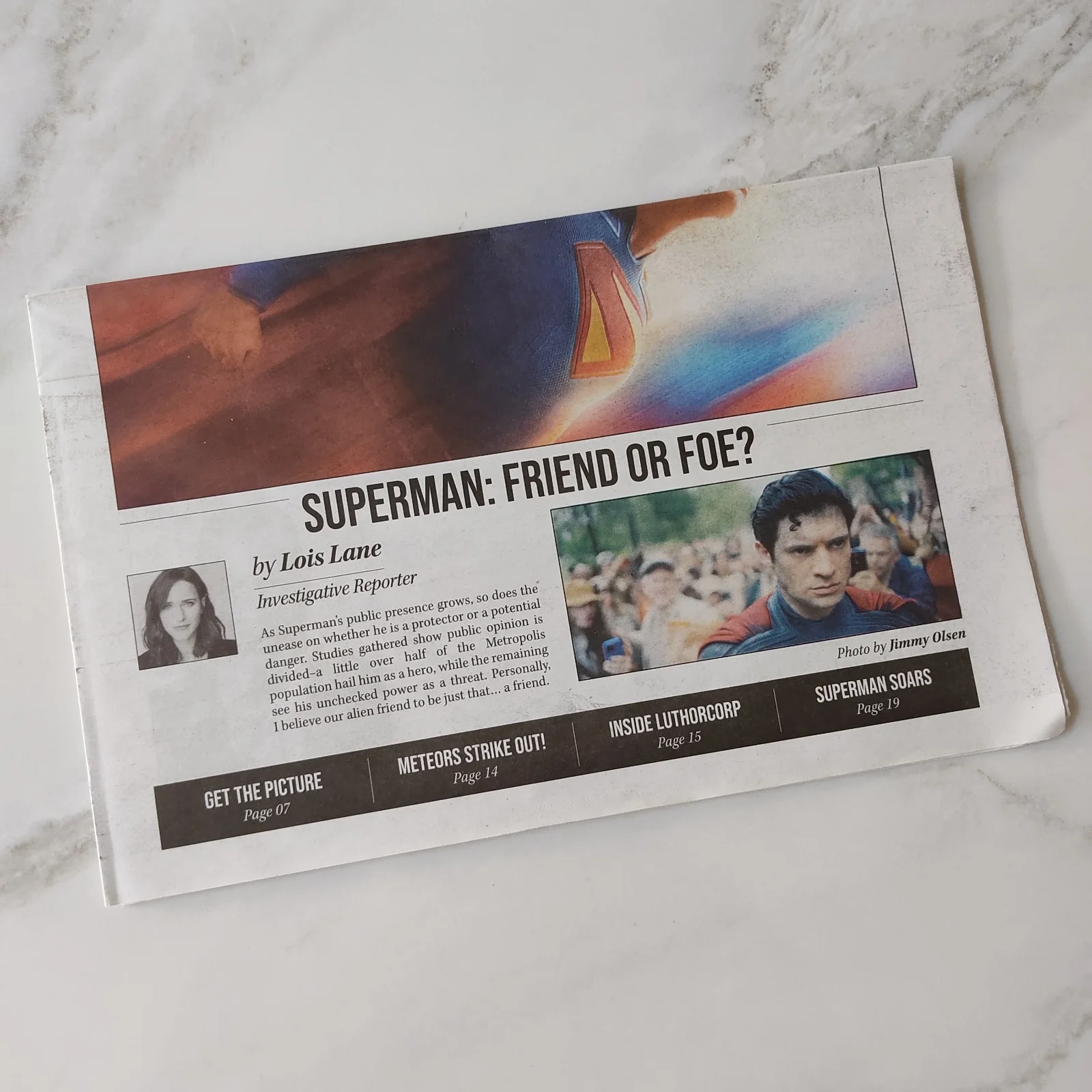 Genuine Daily Planet Superman 2025 Promo Prop Newspaper - Rare London Exclusive, изображение 4