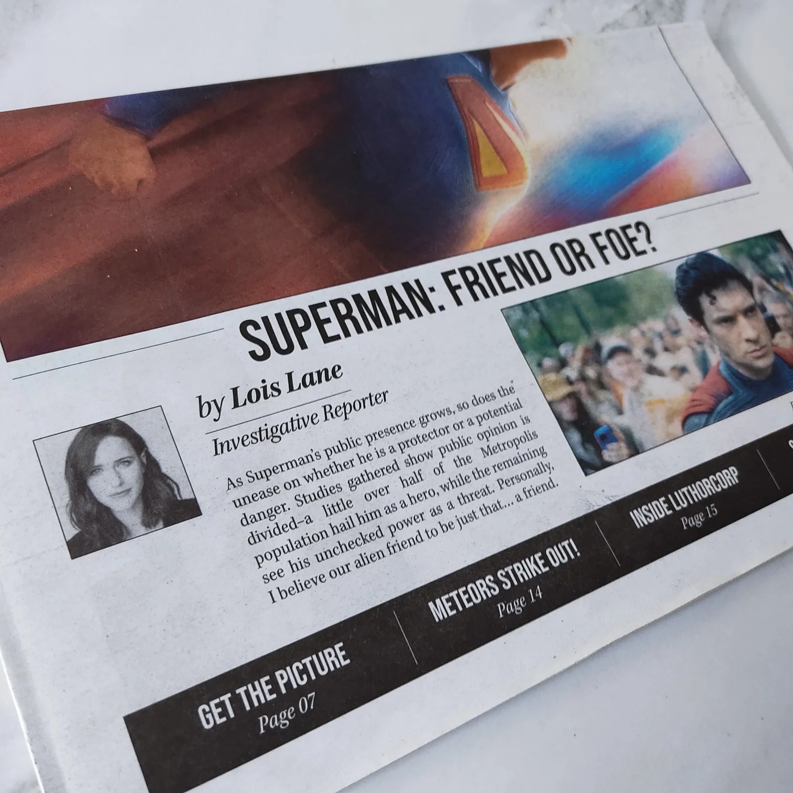 Genuine Daily Planet Superman 2025 Promo Prop Newspaper - Rare London Exclusive, изображение 5