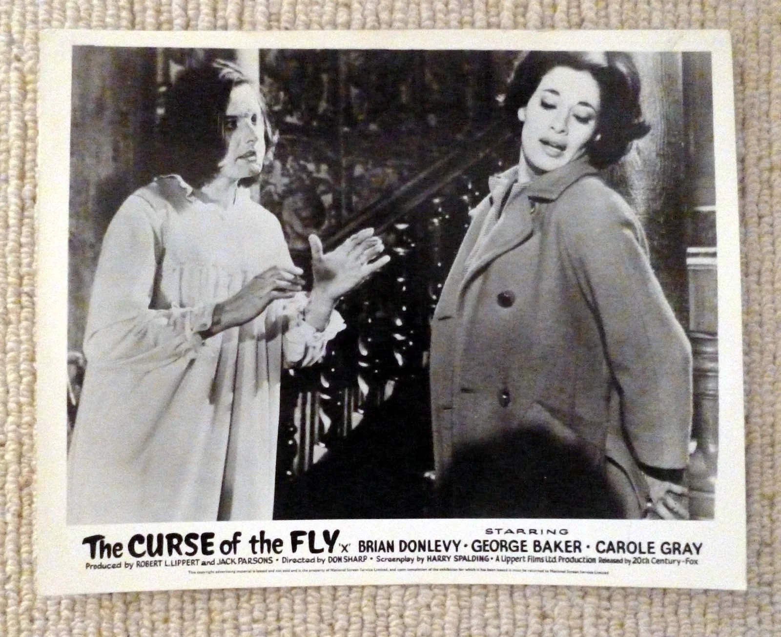 The Curse Of The Fly 1965 1-8 Full Set UK Lobby Cards, изображение 2