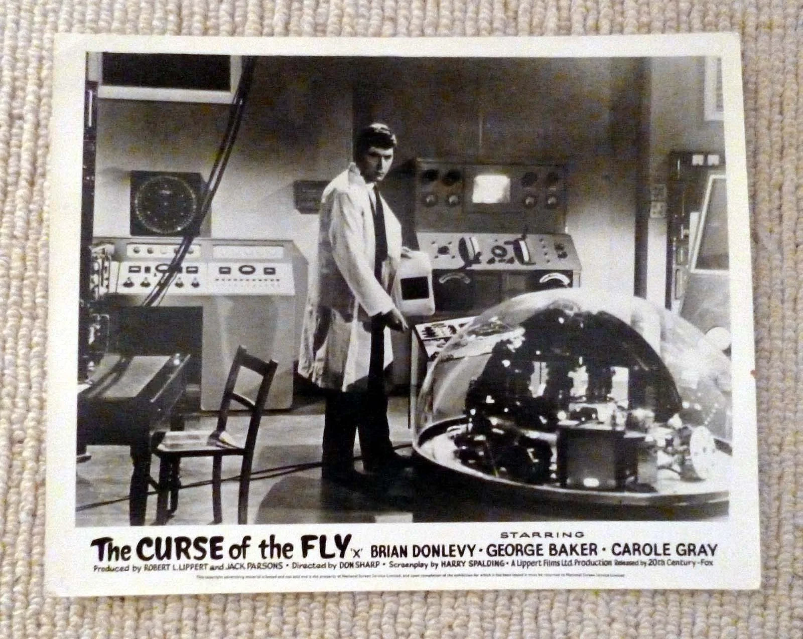 The Curse Of The Fly 1965 1-8 Full Set UK Lobby Cards, изображение 5