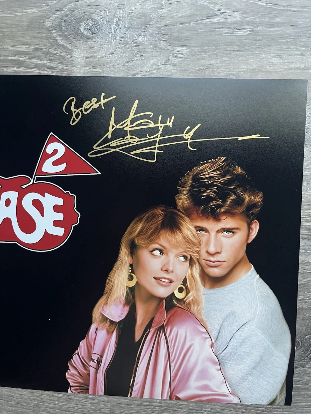 Maxwell Caulfield — Maxwell Caulfield Signed Michael Carrington 11x14 Photo Beckett COA Grease 2, изображение 3