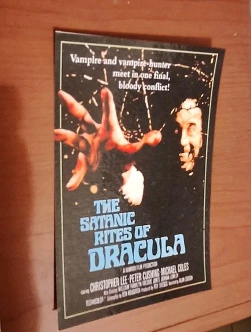 Hammer Film "The Satanic Rites Of Dracula" 1974 Film Poster Modern Postcard, изображение 2