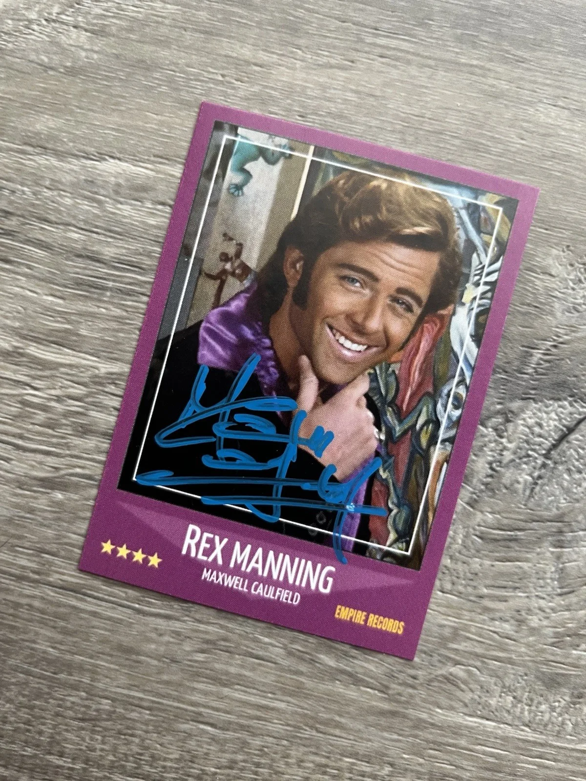 Maxwell Caulfield — Maxwell Caulfield Signed Rex Manning Trading Card Beckett COA Empire Records, image 5