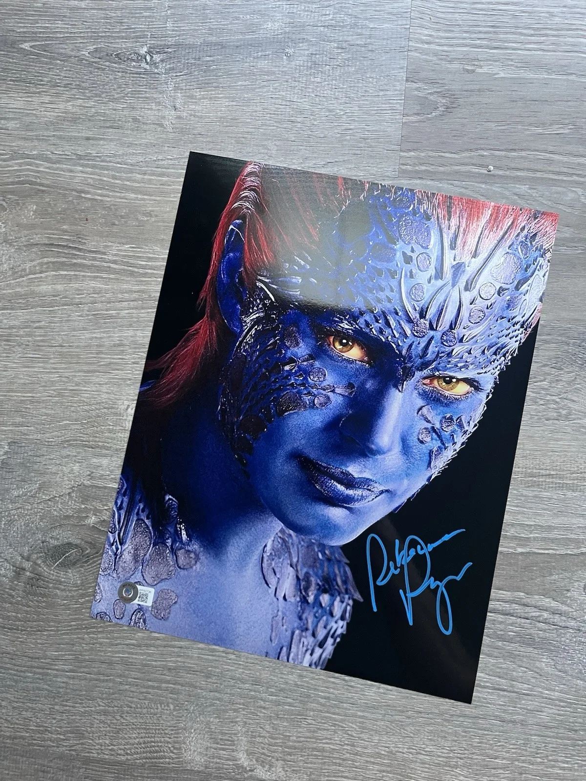 Rebecca Romijn — Rebecca Romijn Signed Mystique Metallic 11x14 Photo Beckett COA X-Men Marvel, изображение 4