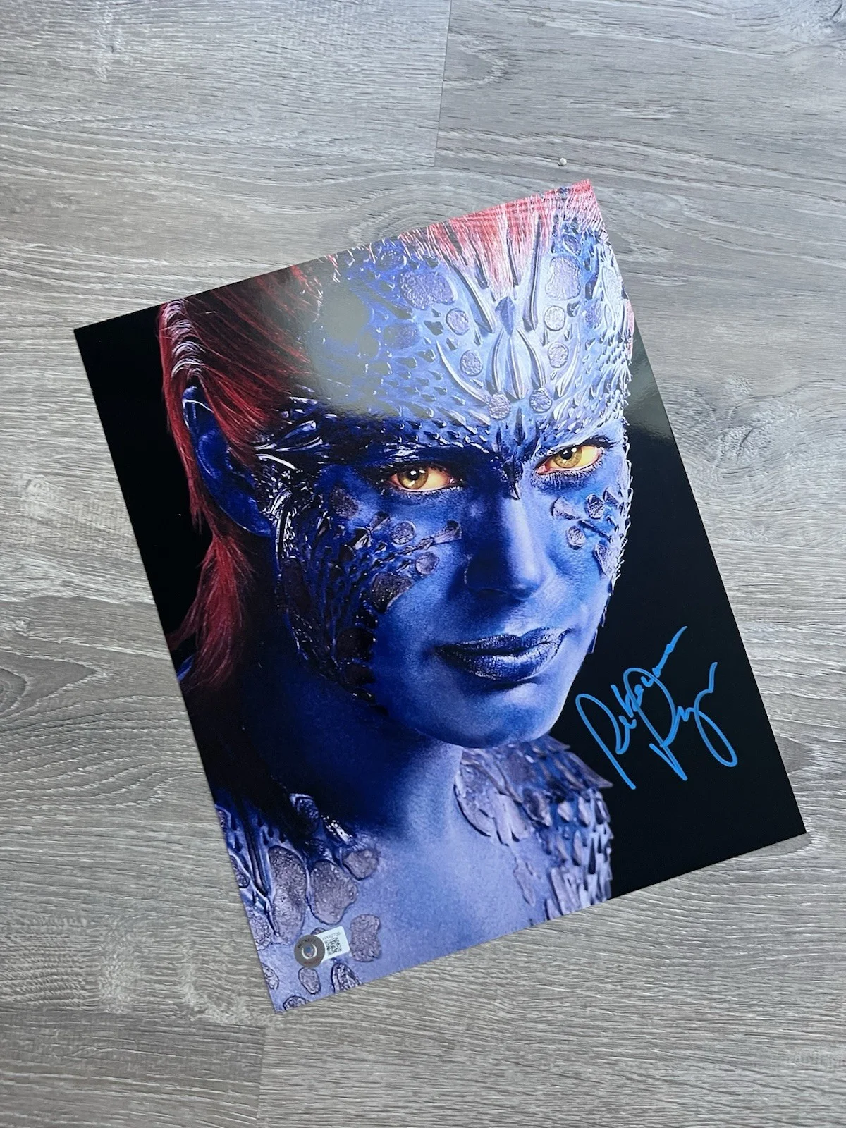 Rebecca Romijn — Rebecca Romijn Signed Mystique Metallic 11x14 Photo Beckett COA X-Men Marvel, изображение 5