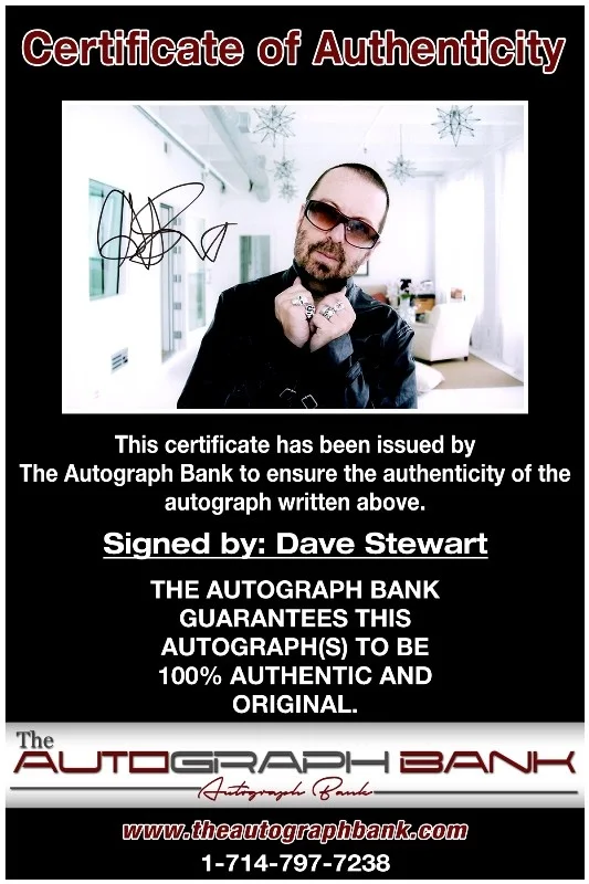 Dave Stewart — Dave Stewart Eurythmics Authentic signed Rock 10x15 photo |Cert Autographed 26-b, image 2