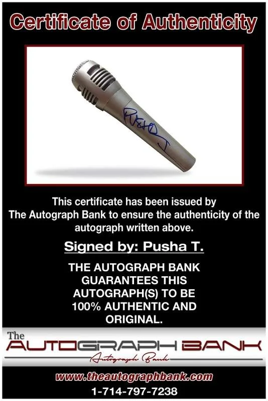 Pusha T — Pusha T authentic signed rap mic W/Certificate Autographed (A)1, image 2