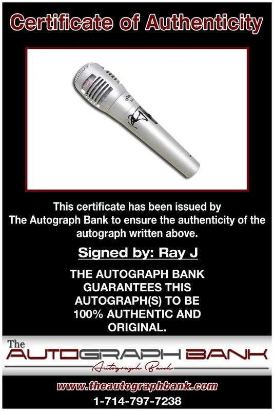 Ray J — Ray J authentic signed rap mic W/Certificate Autographed (A0001), image 2