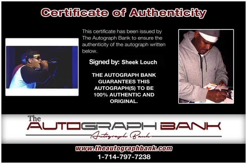 Sheek Louch — The Lox Sheek Louch signed rap 8x10 photo W/Certificate Autographed (A1068), image 2