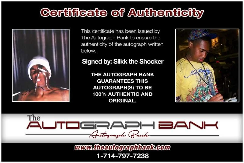 Silkk the — Silkk the Shocker authentic signed rap 8x10 photo W/Cert Autographed A00391, изображение 2