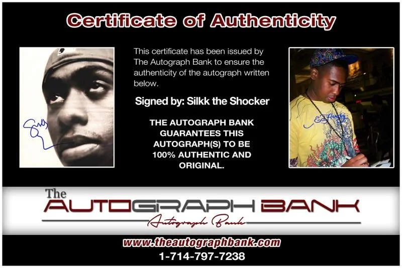 Silkk the — Silkk the Shocker authentic signed rap 8x10 photo W/Cert Autographed A00372, image 2