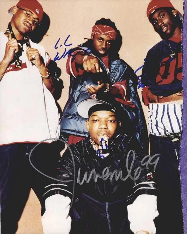 Hot Boys — Hot Boys Turk Lil Wayne Juvenile BG signed rap 8x10 photo W/Cert Autograph 0543