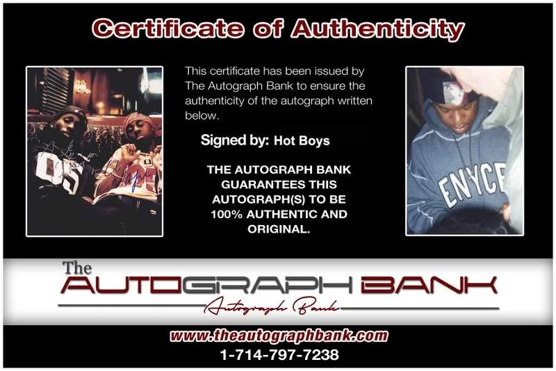 Hot Boys — Hot Boys Lil Wayne Young Turk signed rap 8x10 photo W/Certificate Autograph 0544, изображение 2