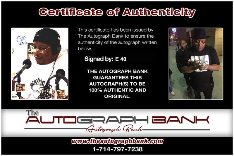 E-40 — The Click E-40 authentic signed rap 8x10 photo W/Certificate Autographed (A0292), image 2