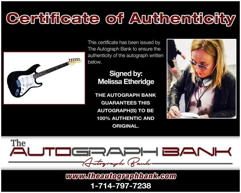 Melissa Etheridge — Melissa Etheridge authentic signed country electric guitar W/Cert Autographed A, image 2