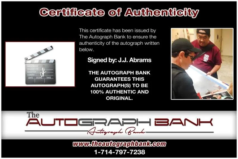 J.J. Abrams — J.J. Abrams authentic signed celebrity Directors Clapper |Cert Autographed A0066, image 2
