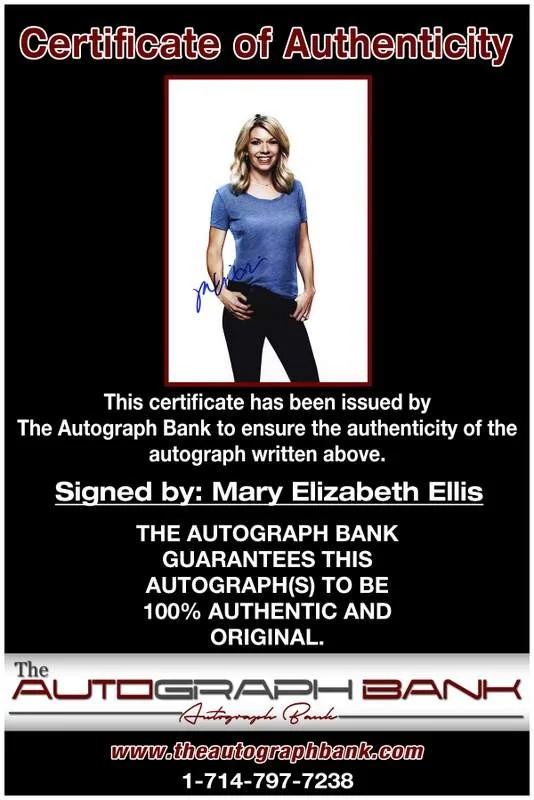 Mary Elizabeth Ellis — Mary Elizabeth Ellis authentic signed 10x15 photo |CERT Autographed A0003, изображение 2