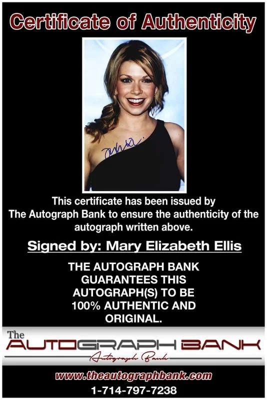 Mary Elizabeth Ellis — Mary Elizabeth Ellis authentic signed 10x15 photo |CERT Autographed A0002, изображение 2