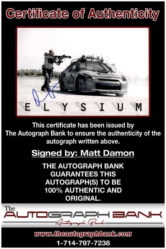 Matt Damon — Matt Damon authentic signed celebrity 10x15 photo W/Cert Autographed A00003, image 2